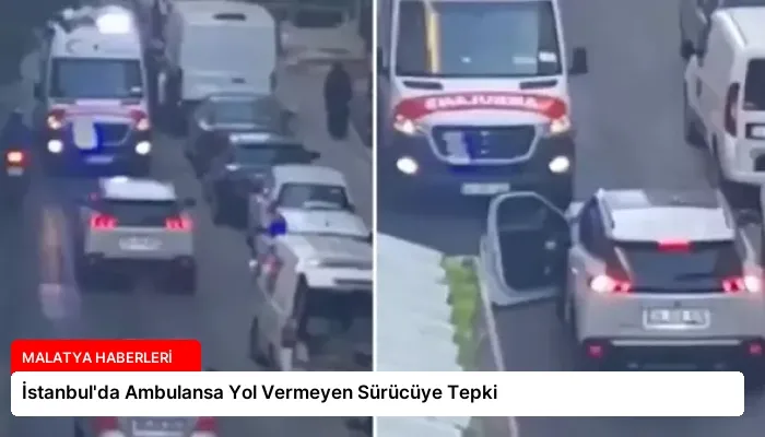 İstanbul’da Ambulansa Yol Vermeyen Sürücüye Tepki