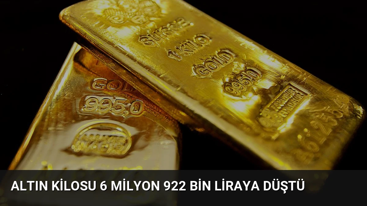 Altın Kilosu 6 Milyon 922 Bin Liraya Düştü