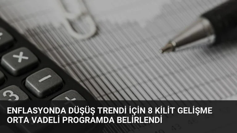 Enflasyonda Düşüş Trendi İçin 8 Kilit Gelişme Orta Vadeli Programda Belirlendi