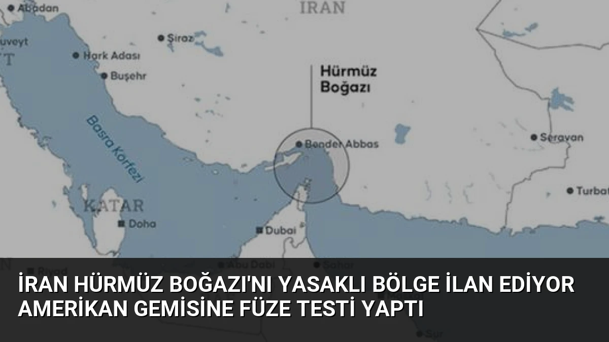 İran Hürmüz Boğazı’nı Yasaklı Bölge İlan Ediyor Amerikan Gemisine Füze Testi Yaptı