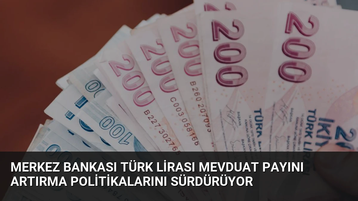 Merkez Bankası Türk Lirası Mevduat Payını Artırma Politikalarını Sürdürüyor