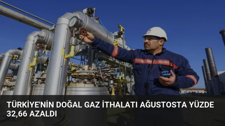 Türkiye’nin Doğal Gaz İthalatı Ağustosta Yüzde 32,66 Azaldı